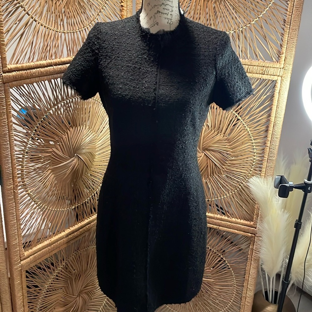 Zara black textured dress